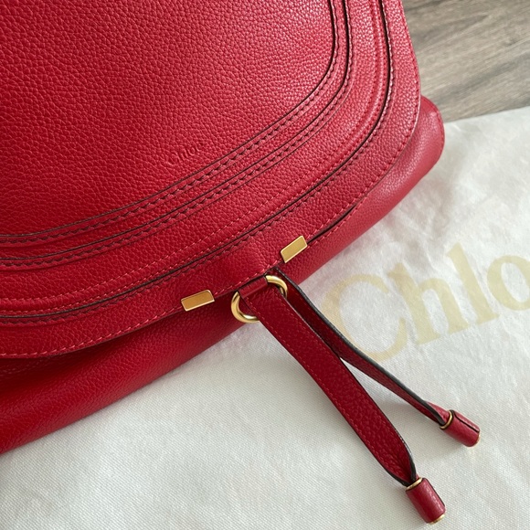 Chloe Large Marcie Hobo- Red - Picture 3 of 16